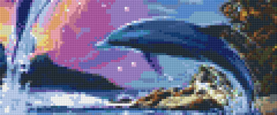 Dolphin Happiness Part 2 Three [3] Baseplates PixelHobby Mini-mosaic Art Kit